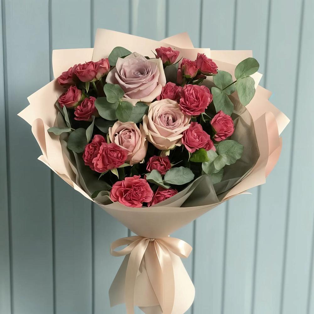 Букет цветов из: Гвоздики и Розы в Прокопьевске