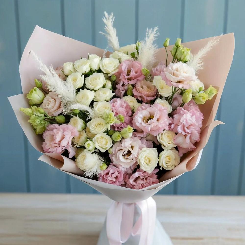 Букет цветов из: Альстромерии и Розы в Прокопьевске