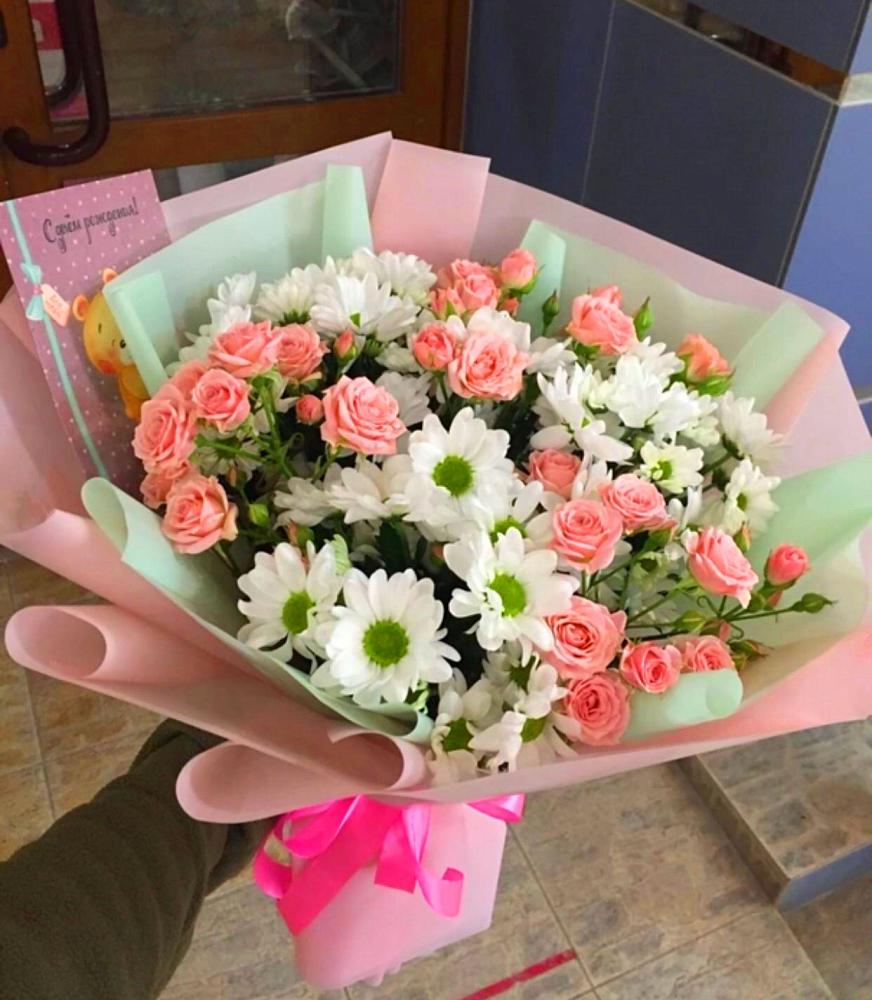 Букет цветов из: Розы и Хризантемы в Прокопьевске