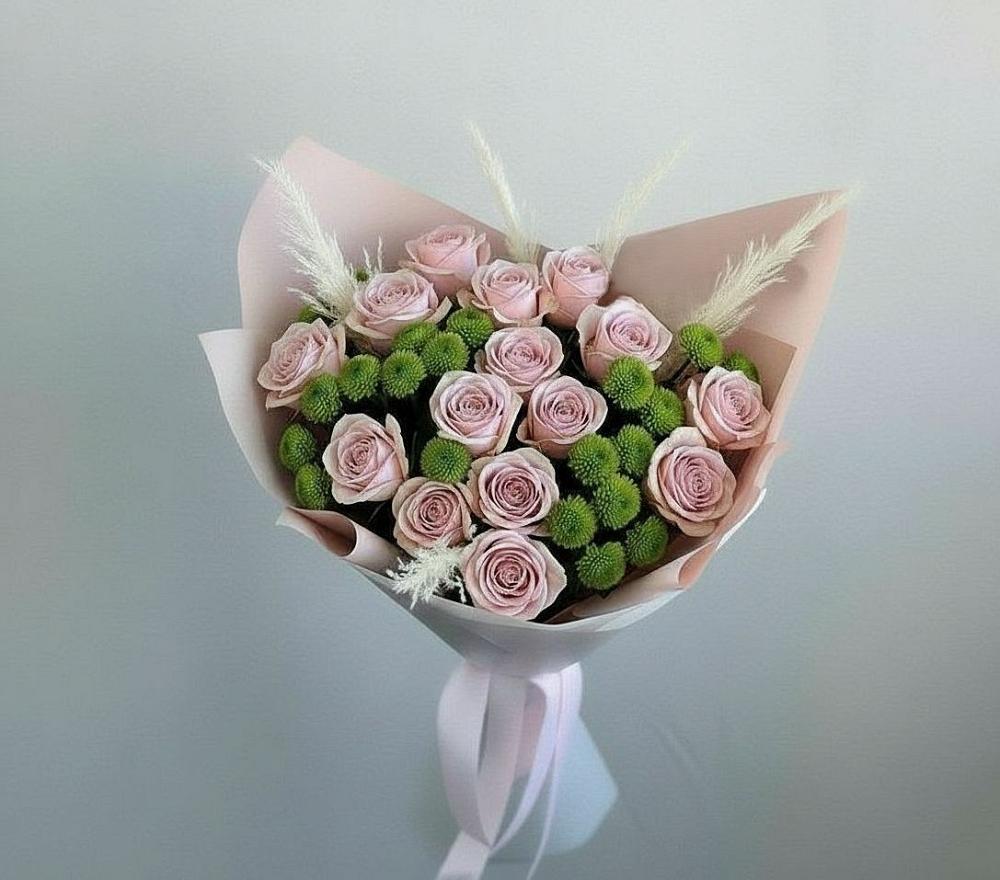 Букет цветов из: Розы и Хризантемы в Прокопьевске