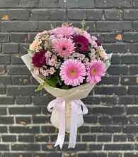 Букет цветов из:  Герберы и Хризантемы в Прокопьевске
