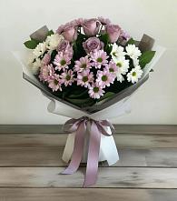 Букет цветов из:  Хризантемы и Розы в Прокопьевске