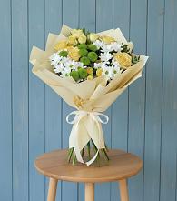 Букет цветов из:  Хризантемы и Розы в Прокопьевске