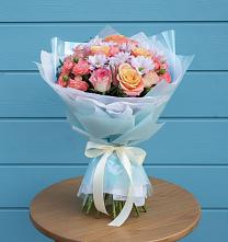 Букет цветов из:  Хризантемы и Розы в Прокопьевске
