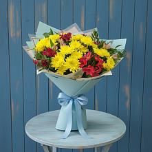 Букет цветов из:  Альстромерии и Хризантемы #REPLACE_PRED# Прокопьевске