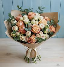 Букет цветов из:  Альстромерии и Розы в Прокопьевске