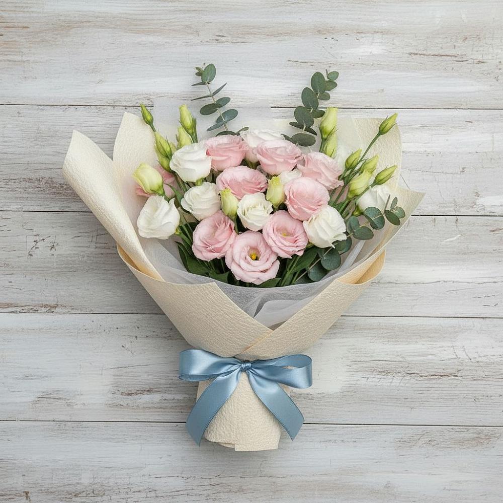 Букет цветов из: Лизиантусы в Прокопьевске